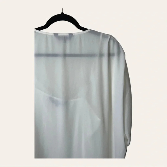 0986. RACHEL RACHEL ROY SHORT SLEEVE TOP CINCHED SLEEVES WITH TIE SIZE 1X - Picture 8 of 11